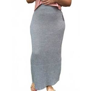 NEW GEEGEE knit sweater long pencil skirt in grey
